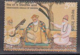 INDIA, 2024, Bharat - The Mother Of Democracy, Sikhism, 1 V,   MNH, (**) - Neufs
