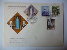 Enveloppe 1er Jour Monaco Centenaire Apparitions De Lourdes 1958 - Neufs