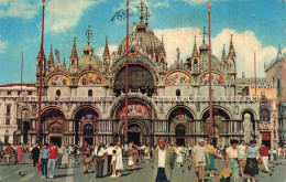 ITALIE - Venezia - Vue Sur L'église St Marc - Animé - Vue Générale - Face à L'entrée - Carte Postale Ancienne - Venetië (Venice)
