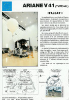 Espace 1991 01 16 - CSG - Ariane V41 - Satellite ITALSAT 1 - Europe