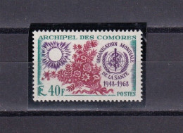 SA06c Comoros 1968 W.H.O. - 20th Anniversary Mint Stamp - Comoren (1975-...)