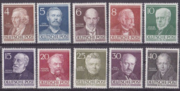 (91-100) Berlin 1952 Männer Aus Der Geschichte Berlins (I) **/MNH (A5-7) - Nuovi