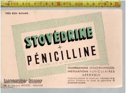 SOLDE 2013 - BUVARD - STOVEDRINE + PENICILLINE - LABORATOIRES LICARDY LECLERC NEUILLY - Droguerías