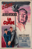 Cinema - La Corde - Alfred Hitchcock - James Stewart - Illustration Vintage - Affiche De Film - CPM - Carte Neuve - Voir - Affiches Sur Carte