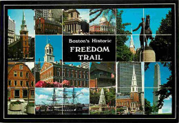 Etats Unis - Boston - The Freedom Trail In Historic Boston - Multivues - Bateaux - Carte Neuve - CPM - Voir Scans Recto- - Boston