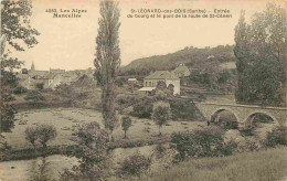 72 - Saint Léonard Des Bois - Entrée Du Bourg Et Le Pont De La Route De St-Céneri - Alpes Mancelles - CPA - Voir Scans R - Saint Leonard Des Bois