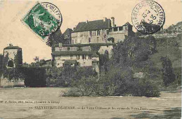 64 - Sauveterre De Béarn - Le Vieux Château Et Les Ruines Du Vieux Pont - Oblitération Ronde De 1908 - CPA - Voir Scans  - Sauveterre De Bearn