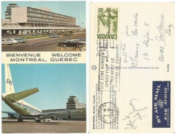 Canada Montreal Quebec International Airport - Terminal Bldg & SAS Airplane - Pcard Used 19jun1968 - Aerodrome