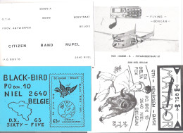 QSL Radio Card -  NIEL  - 4 KAARTEN (10.772) - Radio-amateur