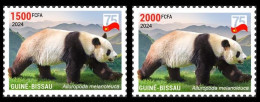 GUINEA BISSAU 2024 SET 2V - CHINA DIPLOMATIC RELATIONS - GIANT PANDA GEANT - CHINA ANNIVERSARY - MNH - Bären