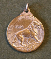 Médaille Belge Liège Waelhem Nieuport Guerre 14-18 - Belgian Medal WWI Médaillette Journée - Belgio