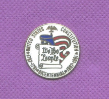 Rare Pins Usa Bicentennial Constitution Egf N580 - Amministrazioni