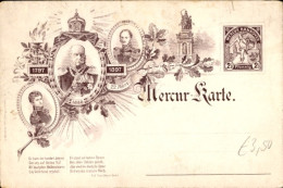 Lithographie Privatpost Mercur Hannover, 2 1/2 Pfennig, Kaiser Wilhelm I., 1797-1897 - Königshäuser