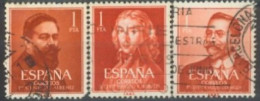 SPAIN, 1960/61, CELEBRITIES STAMPS SET OF 3, USED. - Used Stamps