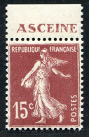 REF59 > FRANCE < N° 189a * * Pub Asceine < Neuf Luxe * * Dos Visible MNH Cote 25 € - Laboratoire Pharmaceutique - Ungebraucht