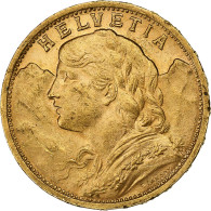 Suisse, 20 Francs, 1899, Bern, Or, TTB+, KM:35.1 - Altri & Non Classificati