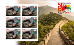 GUINEA BISSAU 2024 IMPERF MS 6V - CHINA DIPLOMATIC RELATIONS - NEWT TRITON AMPHIBIANS AMPHIBIENS - GREAT WALL - MNH - Otros & Sin Clasificación