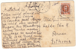 Belgique - Carte Postale De 1923 - Oblit Antwerpen - Exp Vers Pernau - Avec Timbre Préoblitéré - - Covers & Documents