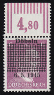 Döbeln 1b 6 Pf. Gitterüberdruck Mit Datum 6.5.1945, Oberrand, Postfrisch ** - Ungebraucht