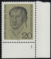 617 Georg Hegel 20 Pf ** FN1 - Unused Stamps