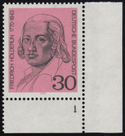 618 Friedrich Hölderlin 30 Pf ** FN1 - Nuovi