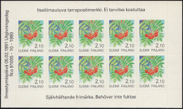 Finnland 1129 Pflanzen: Eberesche 1991, Selbstklebend, Folienblatt ** / MNH - Other & Unclassified
