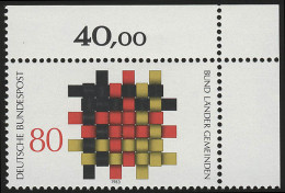 1194 Demokratie ** Ecke O.r. - Unused Stamps