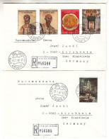 Vatican - 2 Lettres Recom De 1967 - Oblit Citta Del Vaticano - Exp Vers Kirchheim - - Lettres & Documents