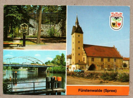 A1627} BRD (DDR-Zeit) - AK -  Fürstenwalde - Heimattiergarten, Rathaus, Spree - Fürstenwalde