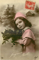 FANTAISIE - FILLETTE - LITTLE GIRL - MÄDCHEN - JOLI PORTRAIT - VETUE DE ROSE - HOUX - NEIGE - JOYEUX NOEL  - Masel - Altri & Non Classificati