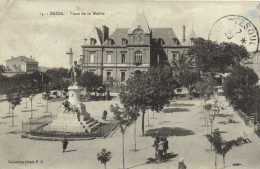 SAIDA  Place De La Mairie Animée RV Cachet Hopital Militaire De Saida - Saida