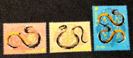 Singapore Year Of The Snake 2013 New Year Greeting Chinese Lunar Zodiac (stamp) MNH - Singapur (1959-...)
