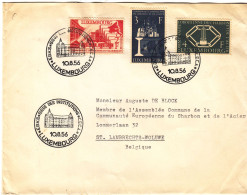 Luxembourg - Lettre FDC De 1956 - GF - Oblit Luxembourg - Idées Européennes - Valeur 35 Euros - - Cartas & Documentos