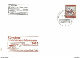 256 - 28 - Enveloppe Avec Oblit Spéciale "Zürcher Kanbenschiessen 1969" - Poststempel