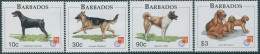 Barbados 1997 SG1101-1104 Hong Kong Stamp Exhibition Dogs Set MNH - Barbades (1966-...)