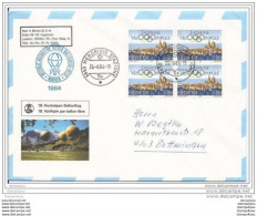 68 - 28 - Enveloppe Suisse Semaine Internat. Vol Alpin 1984 - Cachet A Date De Mendrisio Stazione - Montgolfier