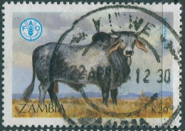 Zambia 1987 SG531 20K Brahman Bull FU - Zambie (1965-...)