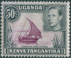 Kenya Uganda And Tanganyika 1938 SG144 50c Black And Purple KGVI Dhow P13x11¾ MN - Kenya, Uganda & Tanganyika