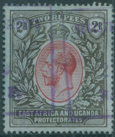 Kenya Uganda And Tanganyika 1912 SG54 2r Red And Black/blue FU (amd) - Kenya, Uganda & Tanganyika