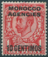 Morocco Agencies 1914 SG130 10c On 1d Scarlet KGV MH (amd) - Bureaux Au Maroc / Tanger (...-1958)