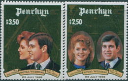 Cook Islands Penrhyn 1986 SG400-401 Royal Wedding Set MNH - Penrhyn