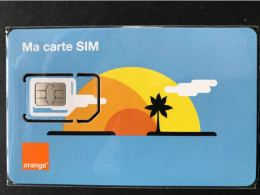 VERY  DIFFICULT   GSM SIM   PALM TREE   GUADELOUPE  ORANGE CARAIBES - Antilles (French)