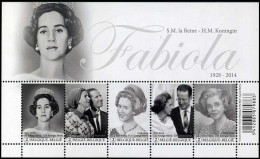 België BL 223 - Herdenking H.M. Koningin Fabiola - 1928/2014 - Reine Fabiola  (4485/89) - 2002-… (€)