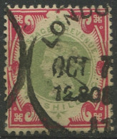 Great Britain 1900 SG214 1/- Green And Carmine QV #5 GU - Other & Unclassified