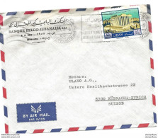 239 - 28 - Enveloppe Envoyée De Beyrouth En Suisse 1968 - Libanon