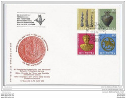 236 - 28 - Enveloppe Avec Oblit Spéciale "82. Réunion Des Délégués Des Sociétés Philatéliques Suisses St Gall 1972" - Marcophilie
