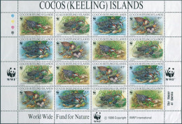 Cocos Islands 1992 SG265S Buff-banded Rail Sheet MNH - Islas Cocos (Keeling)
