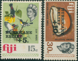 Fiji 1972 SG476-477 Birds Shell HURRICANE RELIEF Set MNH - Fiji (1970-...)