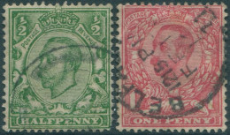 Great Britain 1912 SG340-341 KGV Set Of 2 #3 FU (amd) - Non Classificati