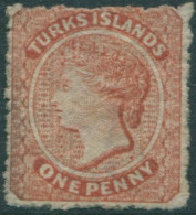 Turks Islands 1867 SG55 1d Brown QV MNG - Turcas Y Caicos